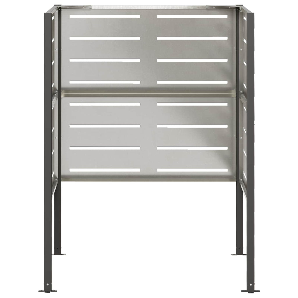 vidaXL Ekran na kosz na śmieci 85 x 85 x 113 cm Stal nierdzewna