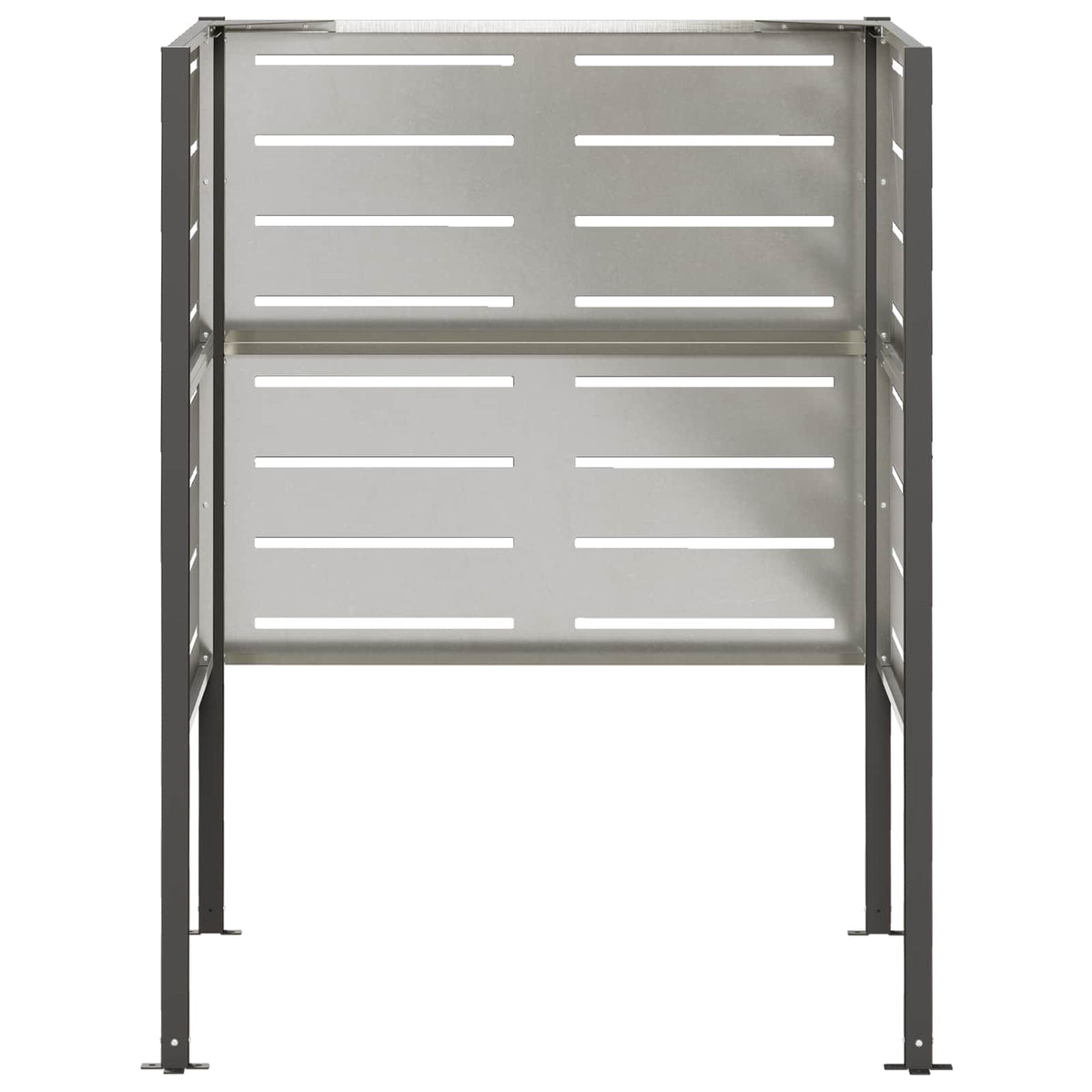 vidaXL Ekran na kosz na śmieci 85 x 85 x 113 cm Stal nierdzewna