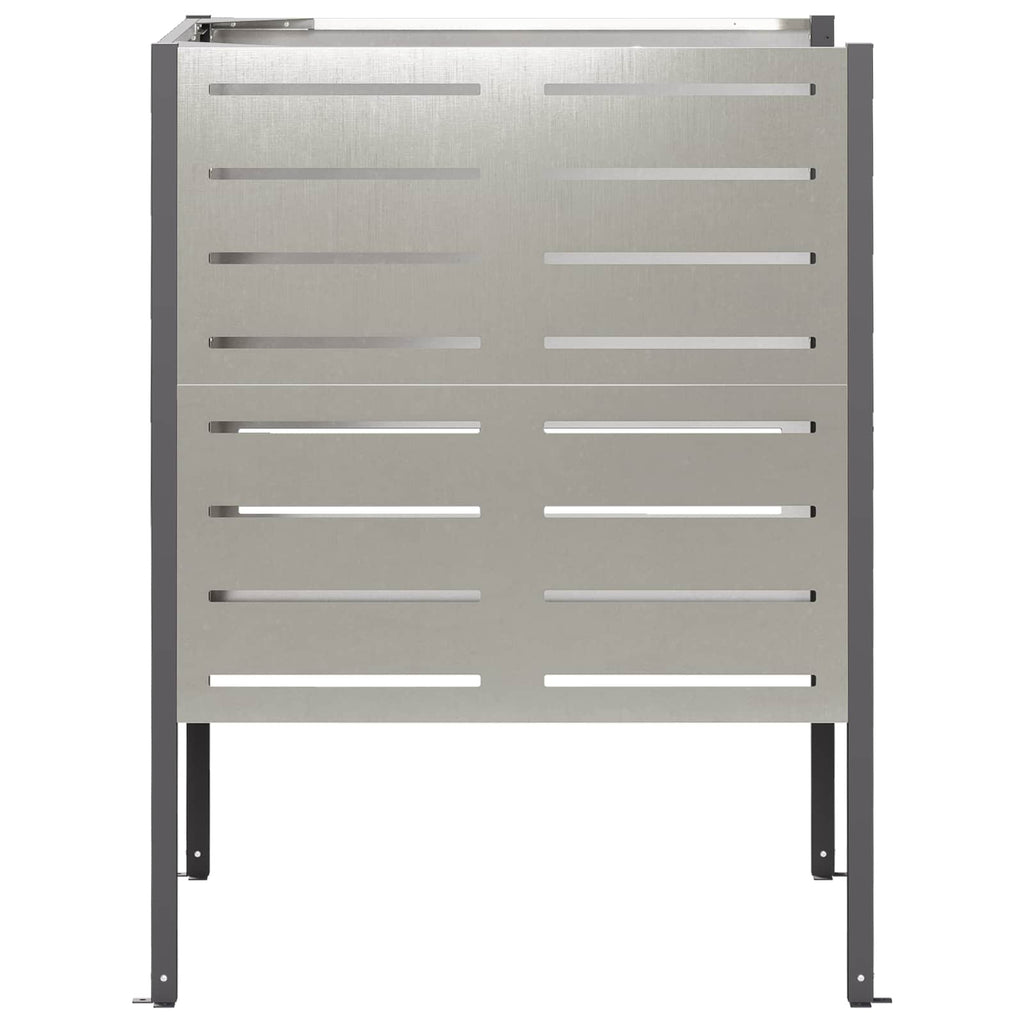 vidaXL Ekran na kosz na śmieci 85 x 85 x 113 cm Stal nierdzewna