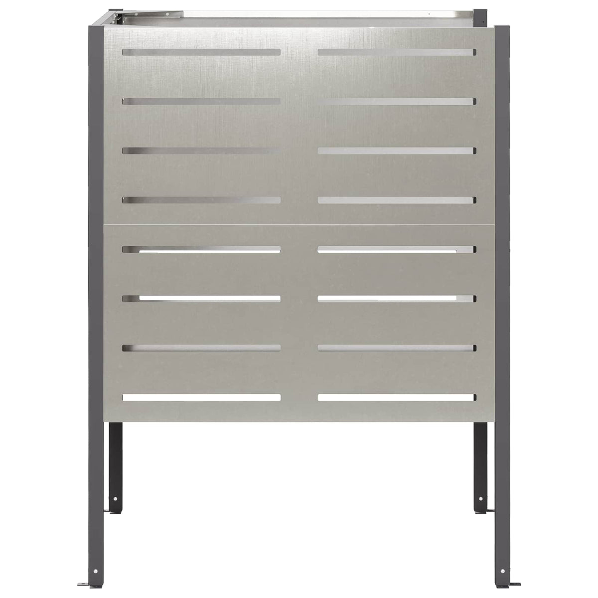 vidaXL Ekran na kosz na śmieci 85 x 85 x 113 cm Stal nierdzewna