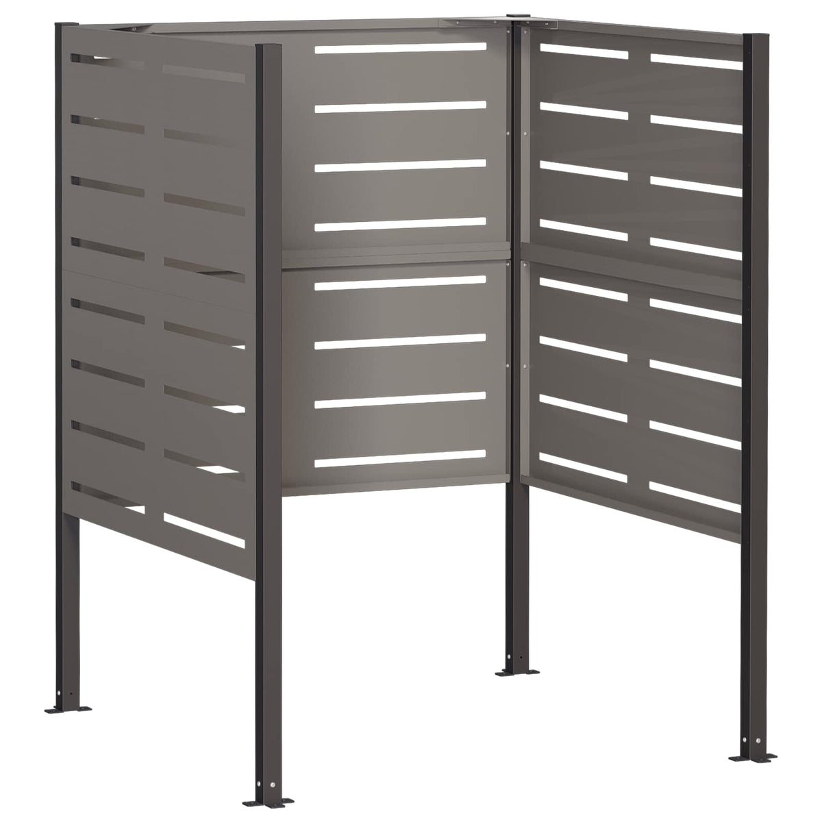vidaXL Ekran na kosz na śmieci 85 x 85 x 113 cm Stal kortenowska