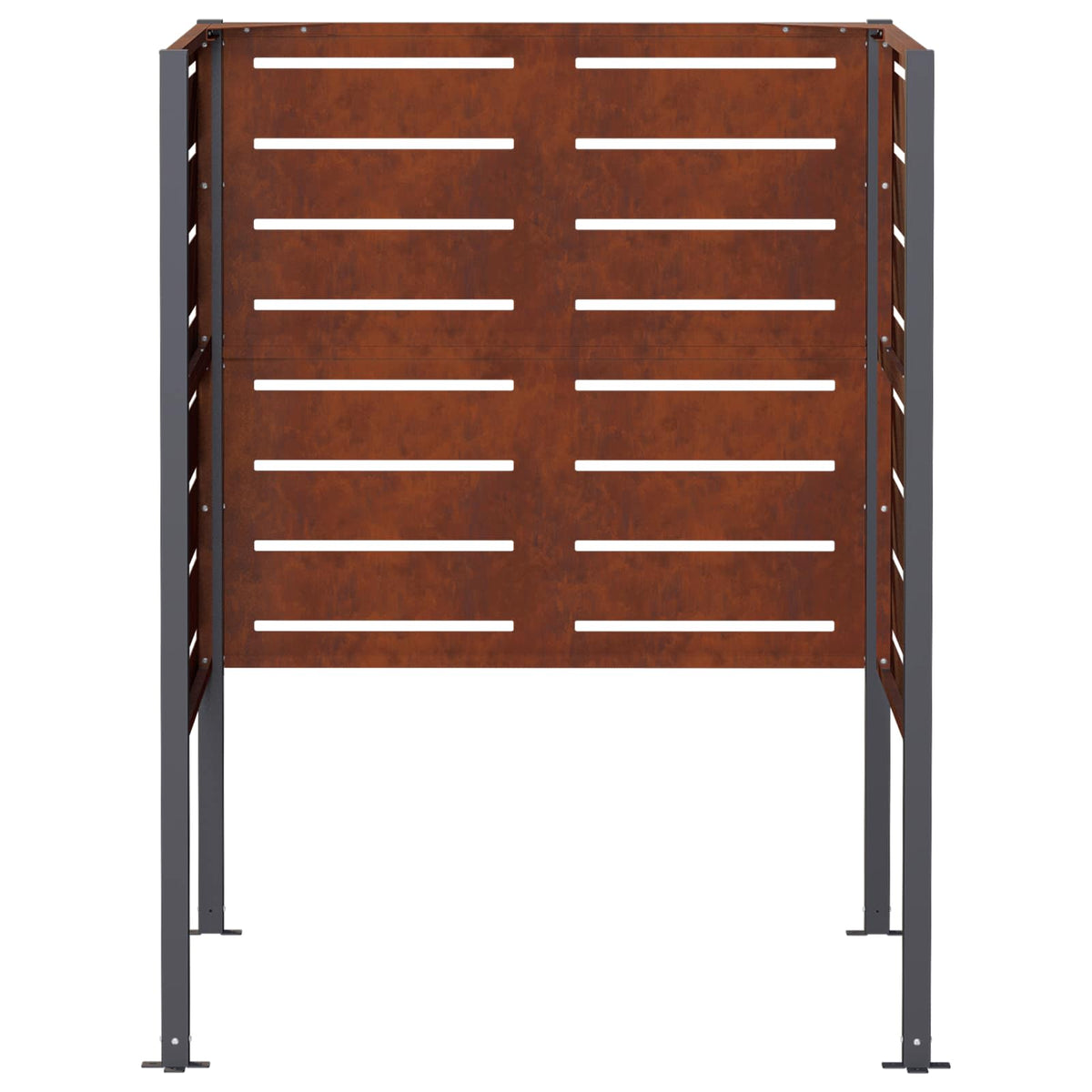 vidaXL Ekran na kosz na śmieci 85 x 85 x 113 cm Stal kortenowska