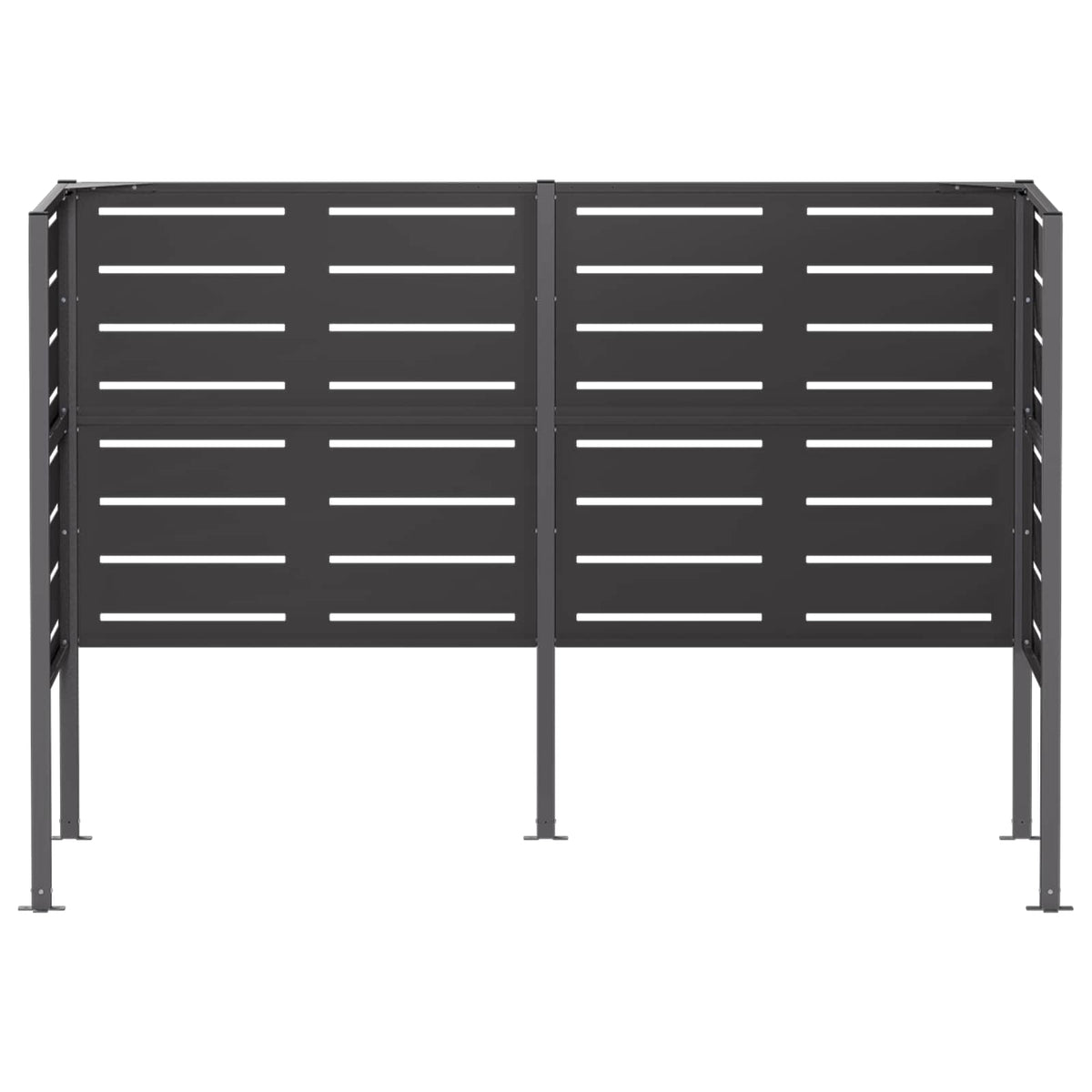 vidaXL Ekran na kosz na śmieci 167 x 85 x 113 cm Stal Czarny