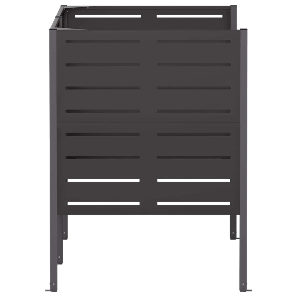 vidaXL Ekran na kosz na śmieci 167 x 85 x 113 cm Stal Czarny