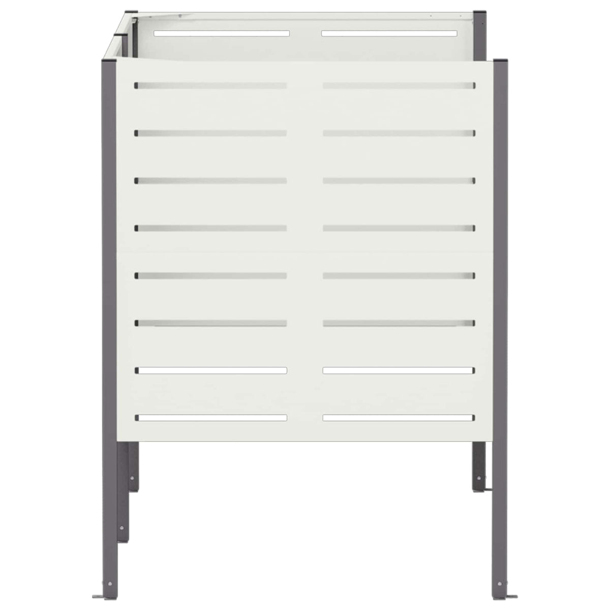 vidaXL Ekran na kosz na śmieci 167 x 85 x 113 cm Stal Biały