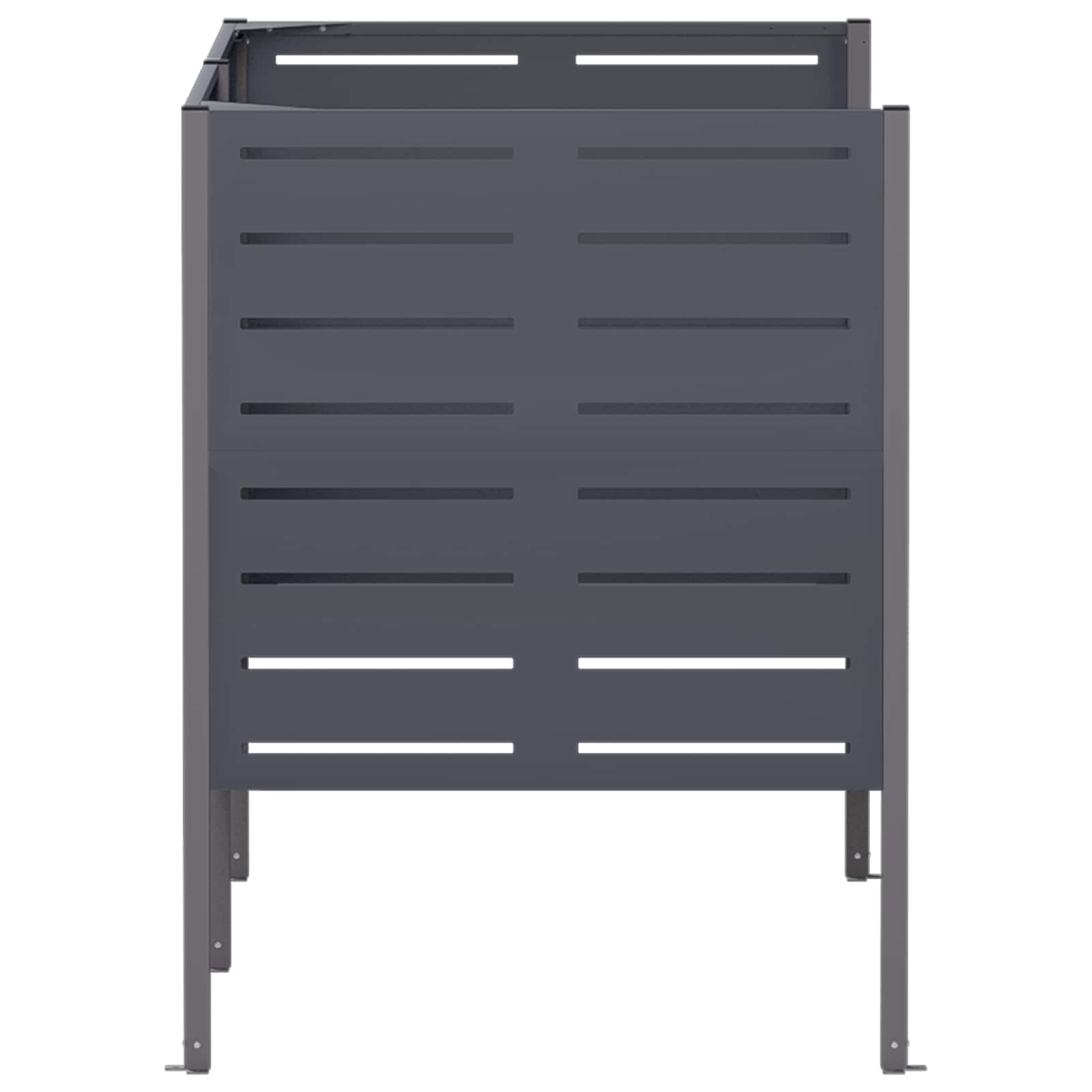 vidaXL Ekran na kosz na śmieci 167 x 85 x 113 cm Stal antracytowy