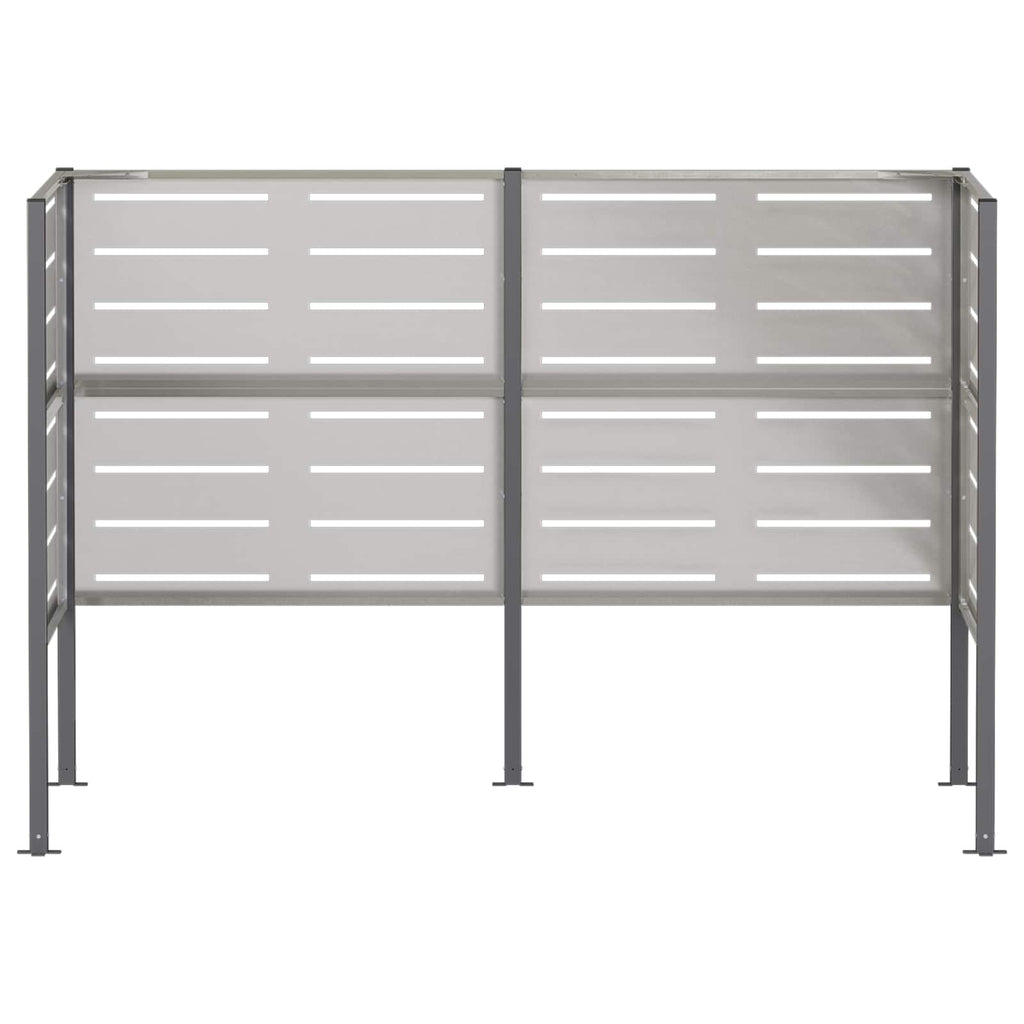 vidaXL Ekran na kosz na śmieci 167 x 85 x 113 cm Stal nierdzewna