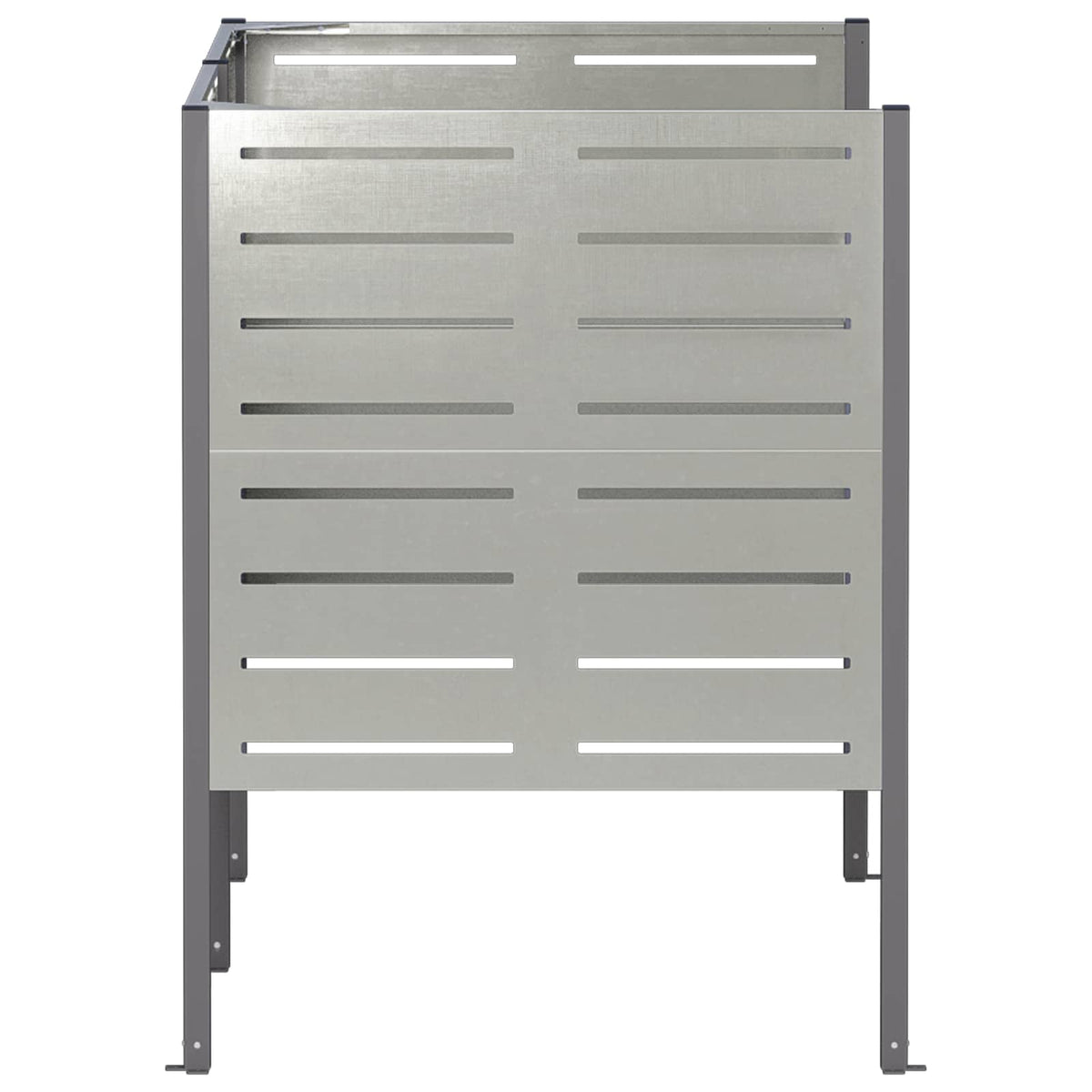 vidaXL Ekran na kosz na śmieci 167 x 85 x 113 cm Stal nierdzewna