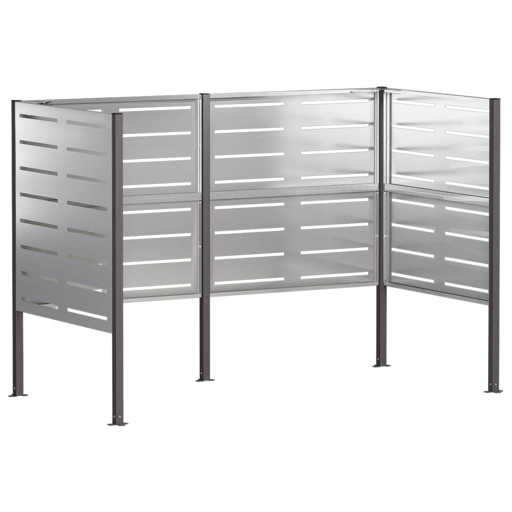 vidaXL Ekran na kosz na śmieci 167 x 85 x 113 cm Stal ocynkowana