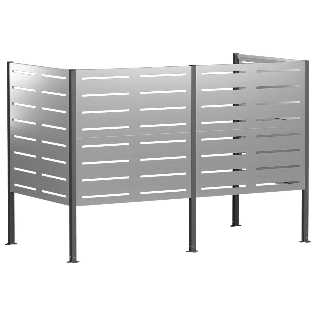 vidaXL Ekran na kosz na śmieci 167 x 85 x 113 cm Stal ocynkowana