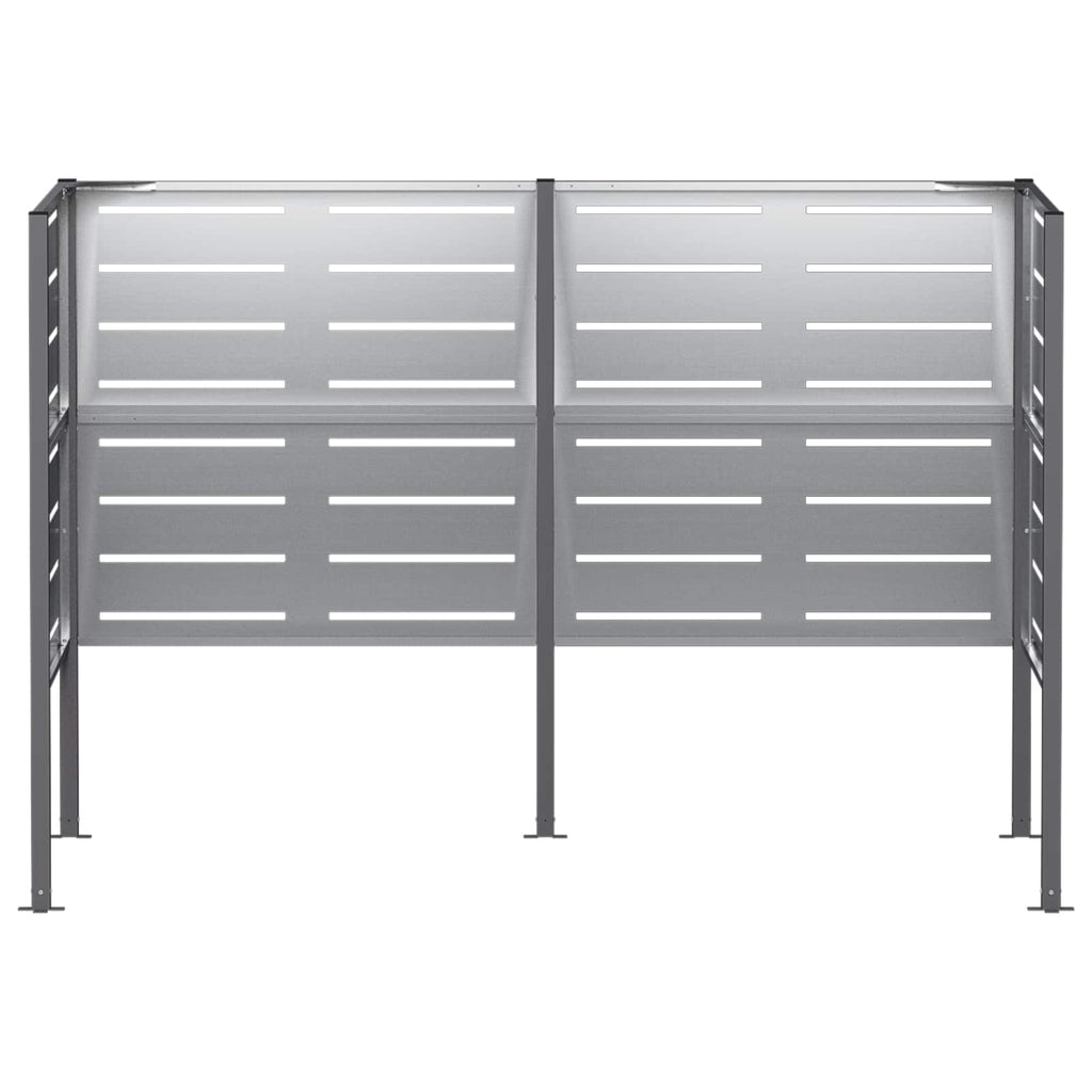 vidaXL Ekran na kosz na śmieci 167 x 85 x 113 cm Stal ocynkowana