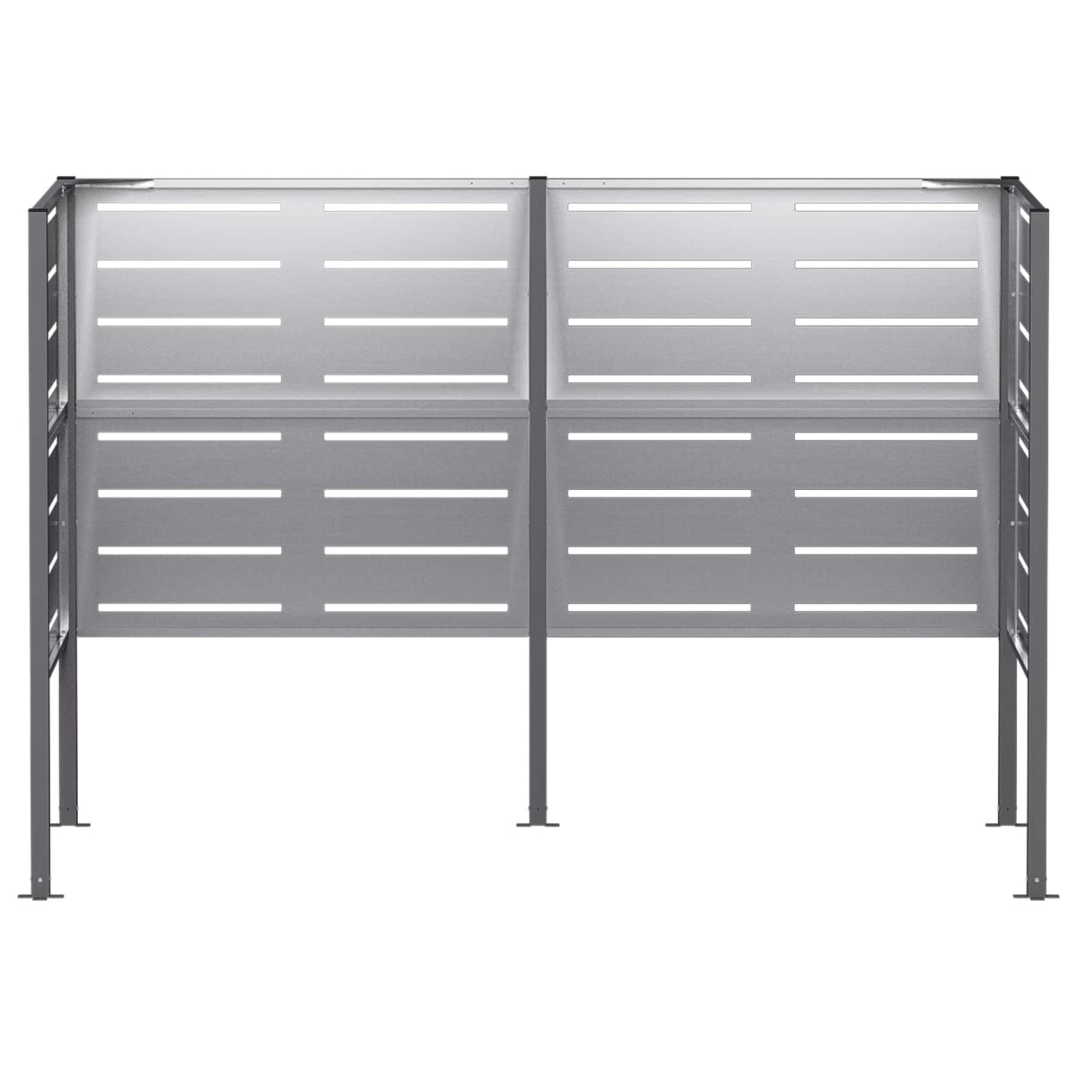 vidaXL Ekran na kosz na śmieci 167 x 85 x 113 cm Stal ocynkowana