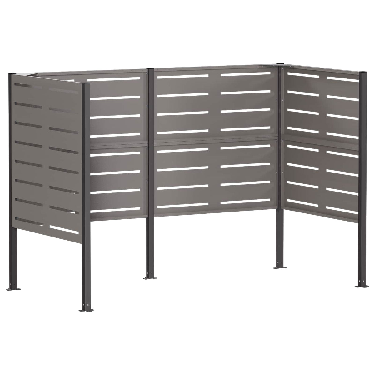 vidaXL Ekran na kosz na śmieci 167 x 85 x 113 cm Stal kortenowska