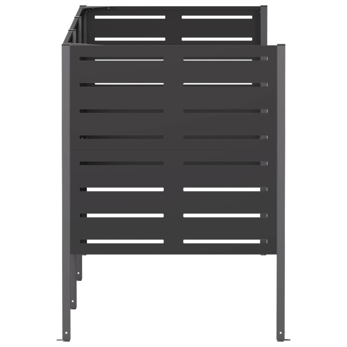 vidaXL Ekran na kosz na śmieci 249 x 85 x 113 cm Stal Czarny
