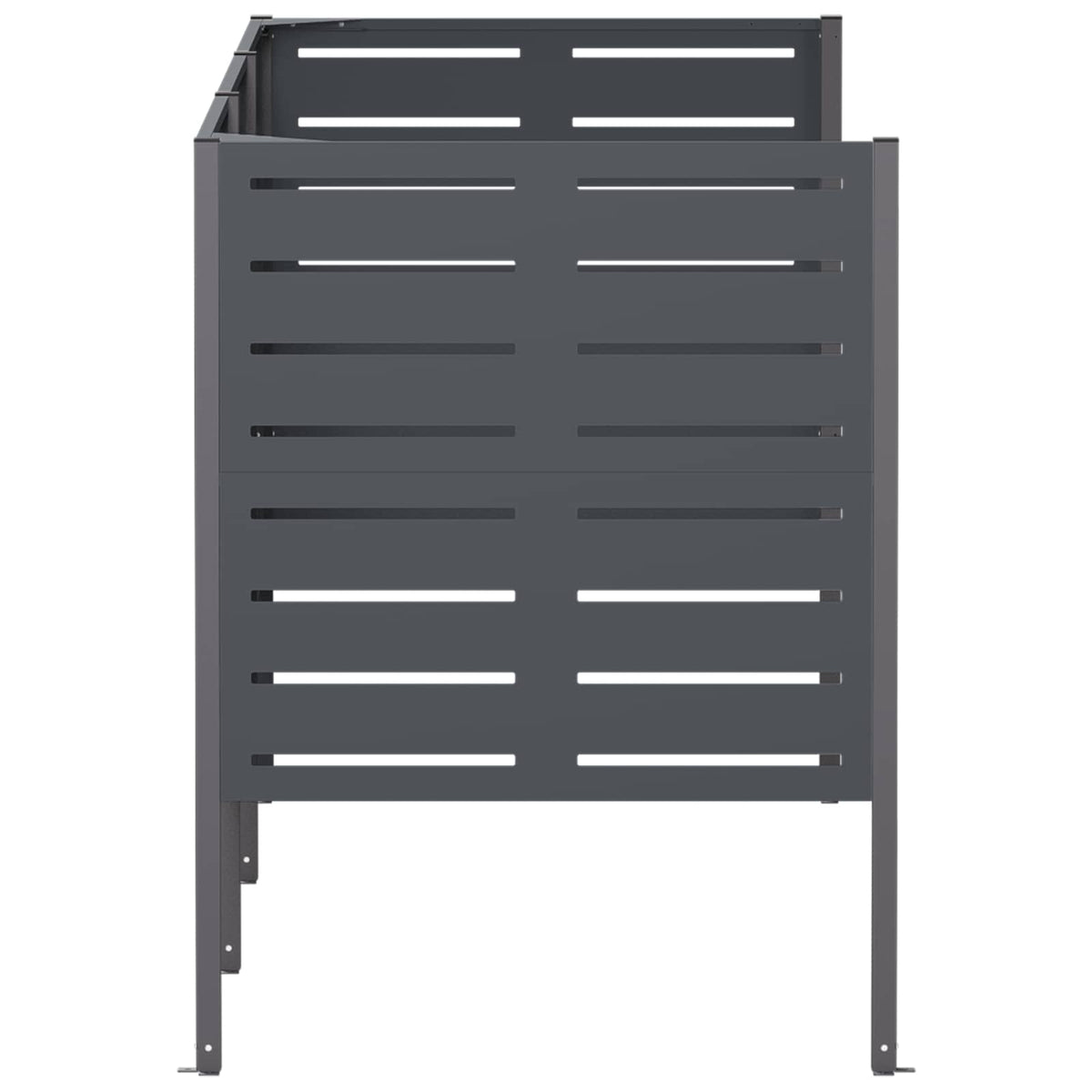 vidaXL Ekran na kosz na śmieci 249 x 85 x 113 cm Stal antracytowy