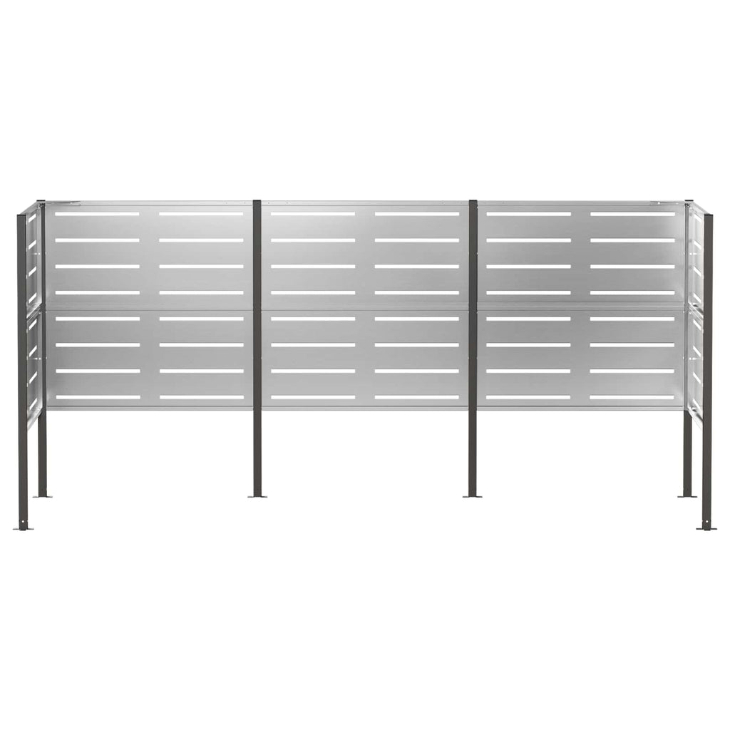 vidaXL Ekran na kosz na śmieci 249 x 85 x 113 cm Stal ocynkowana