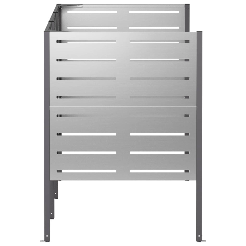 vidaXL Ekran na kosz na śmieci 249 x 85 x 113 cm Stal ocynkowana