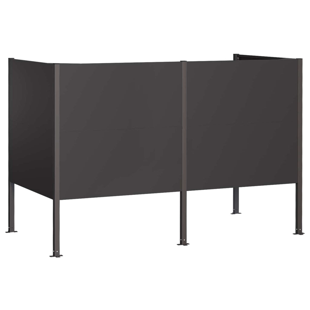 vidaXL Ekran na kosz na śmieci 167 x 85 x 113 cm Stal Czarny