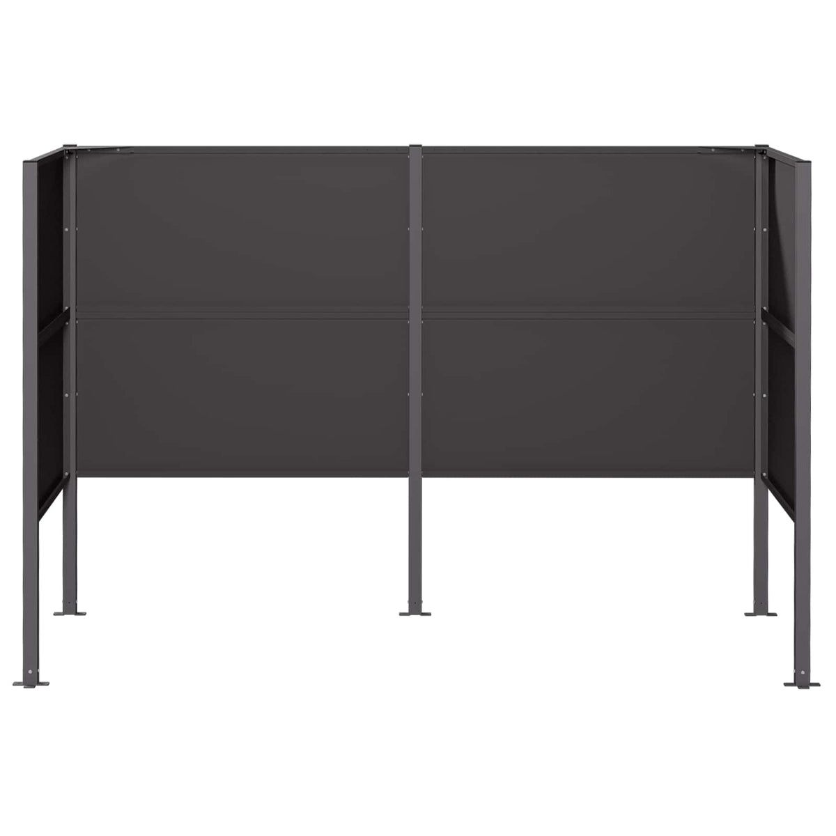 vidaXL Ekran na kosz na śmieci 167 x 85 x 113 cm Stal Czarny