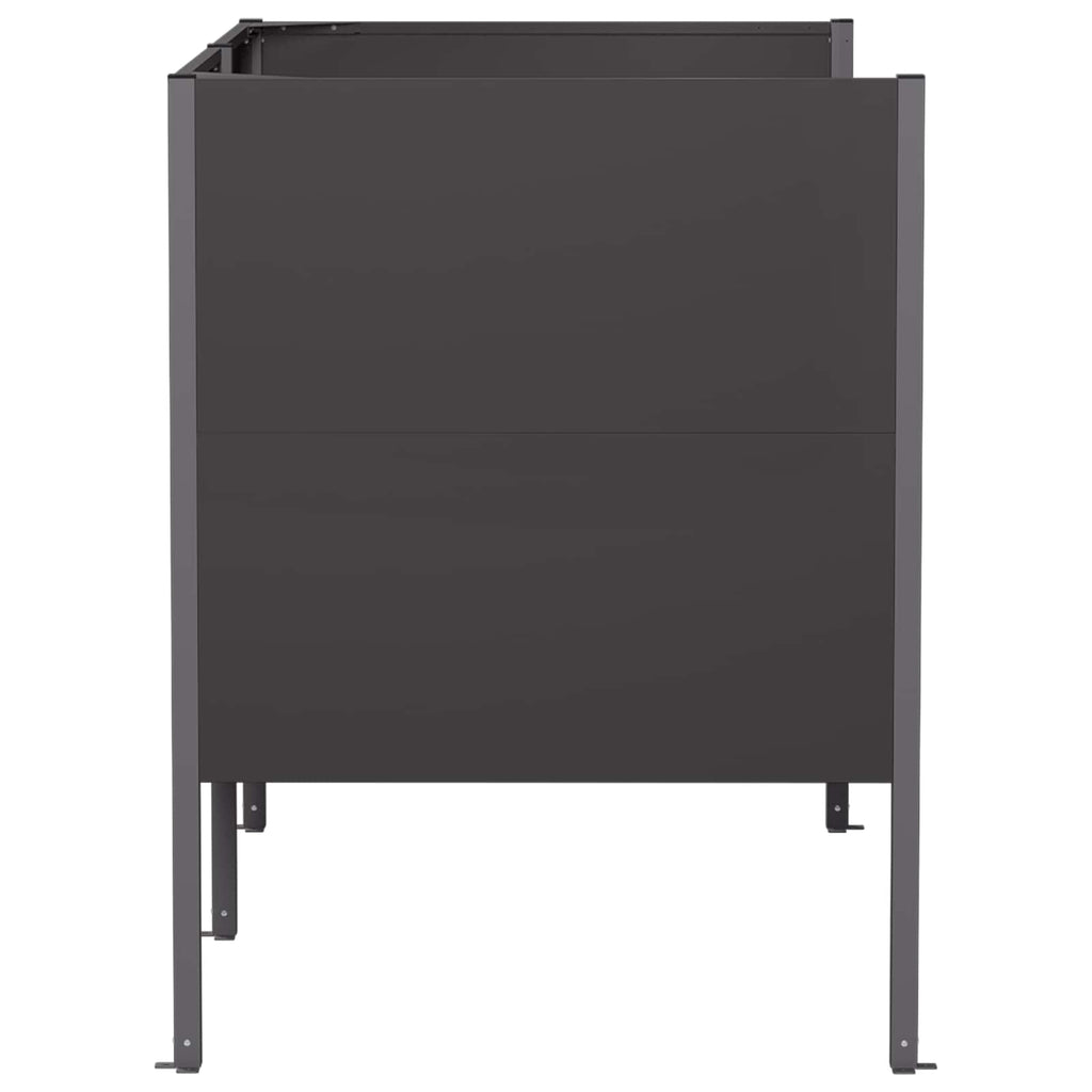 vidaXL Ekran na kosz na śmieci 167 x 85 x 113 cm Stal Czarny