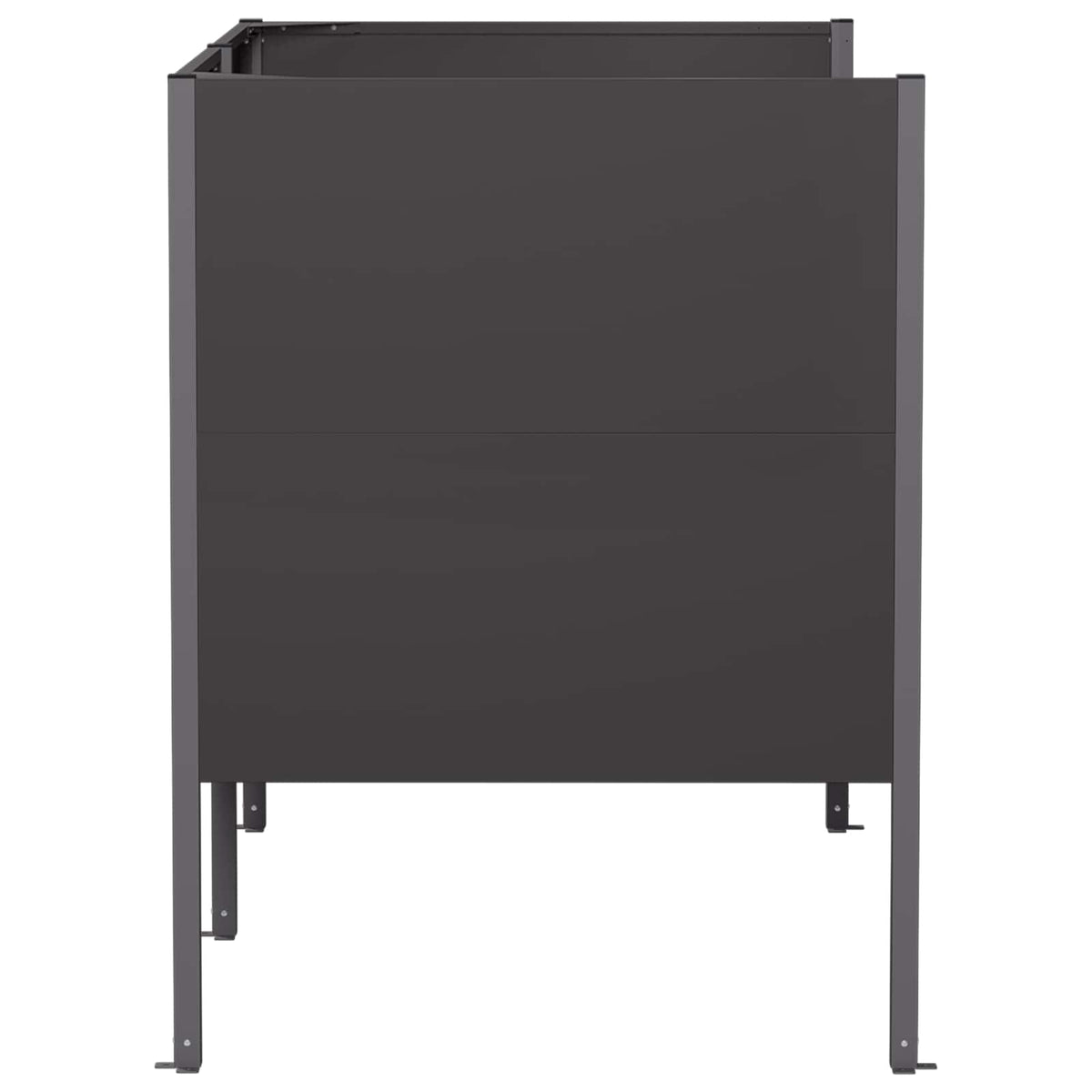 vidaXL Ekran na kosz na śmieci 167 x 85 x 113 cm Stal Czarny