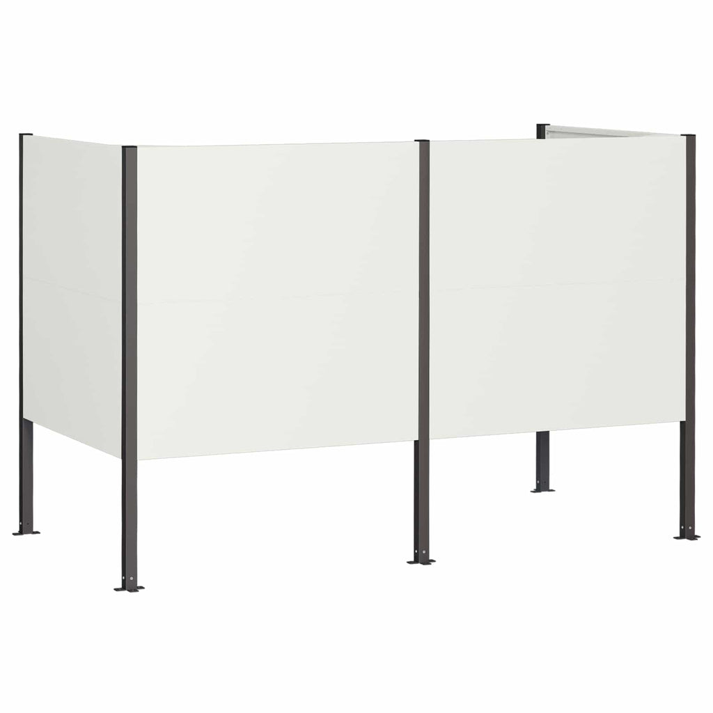 vidaXL Ekran na kosz na śmieci 167 x 85 x 113 cm Stal Biały