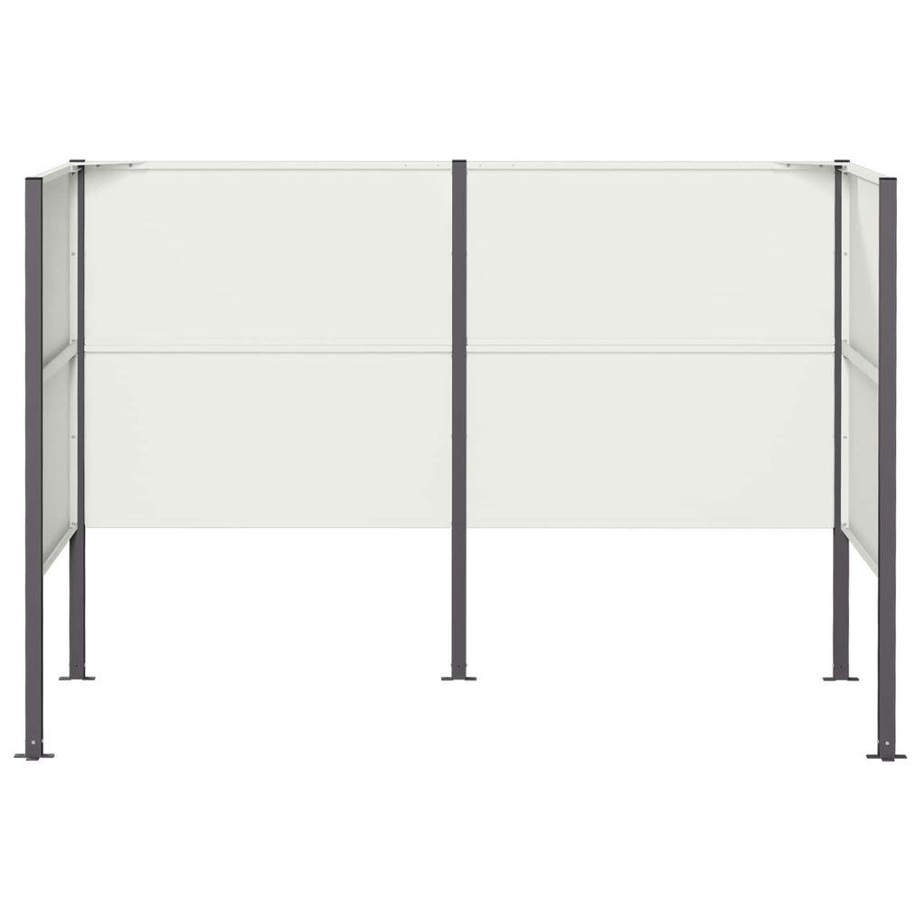 vidaXL Ekran na kosz na śmieci 167 x 85 x 113 cm Stal Biały