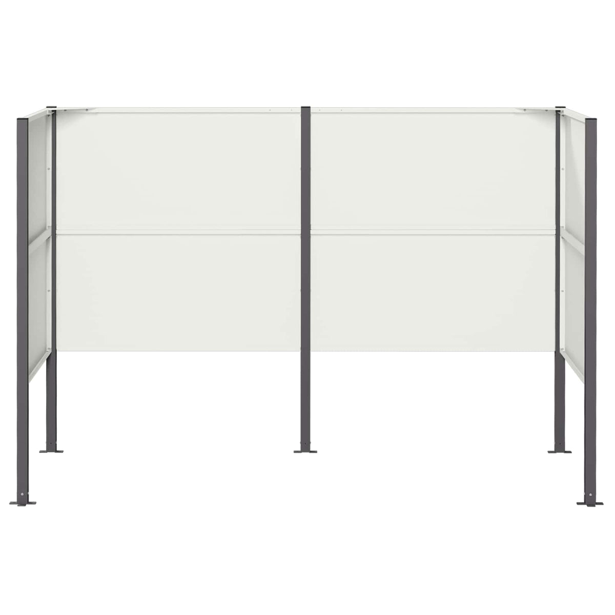 vidaXL Ekran na kosz na śmieci 167 x 85 x 113 cm Stal Biały