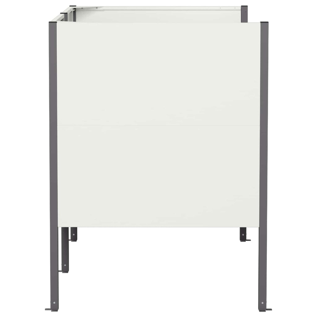 vidaXL Ekran na kosz na śmieci 167 x 85 x 113 cm Stal Biały