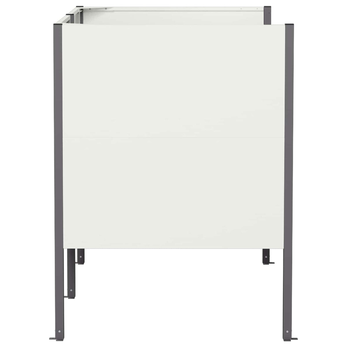 vidaXL Ekran na kosz na śmieci 167 x 85 x 113 cm Stal Biały