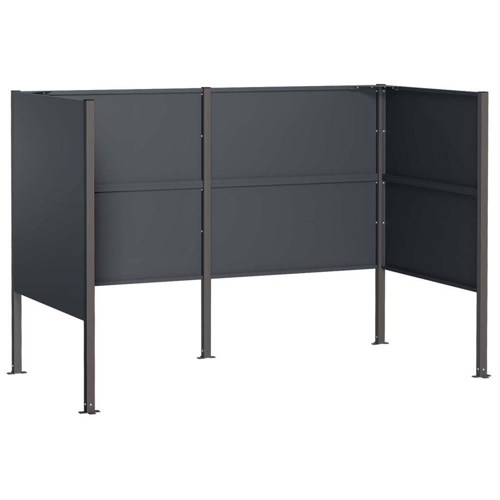 vidaXL Ekran na kosz na śmieci 167 x 85 x 113 cm Stal antracytowy