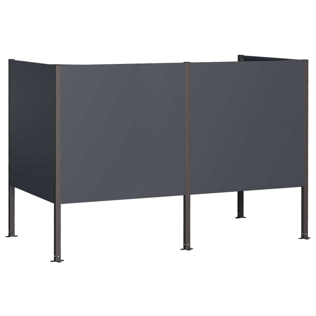 vidaXL Ekran na kosz na śmieci 167 x 85 x 113 cm Stal antracytowy