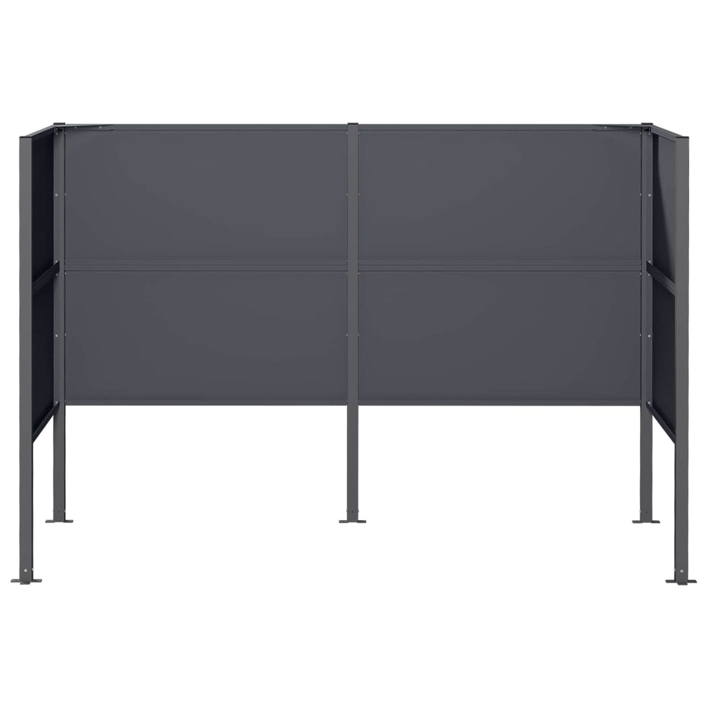 vidaXL Ekran na kosz na śmieci 167 x 85 x 113 cm Stal antracytowy