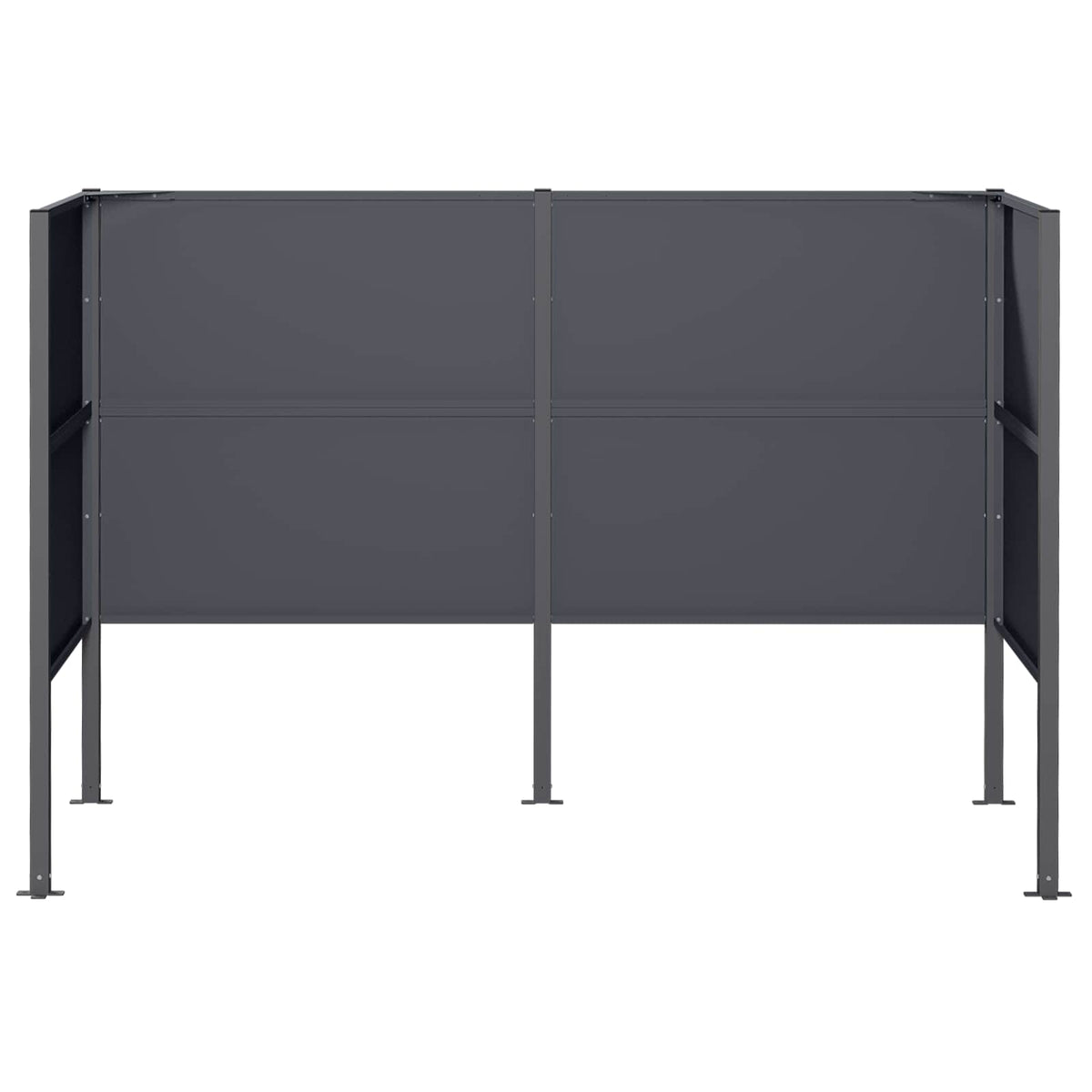 vidaXL Ekran na kosz na śmieci 167 x 85 x 113 cm Stal antracytowy