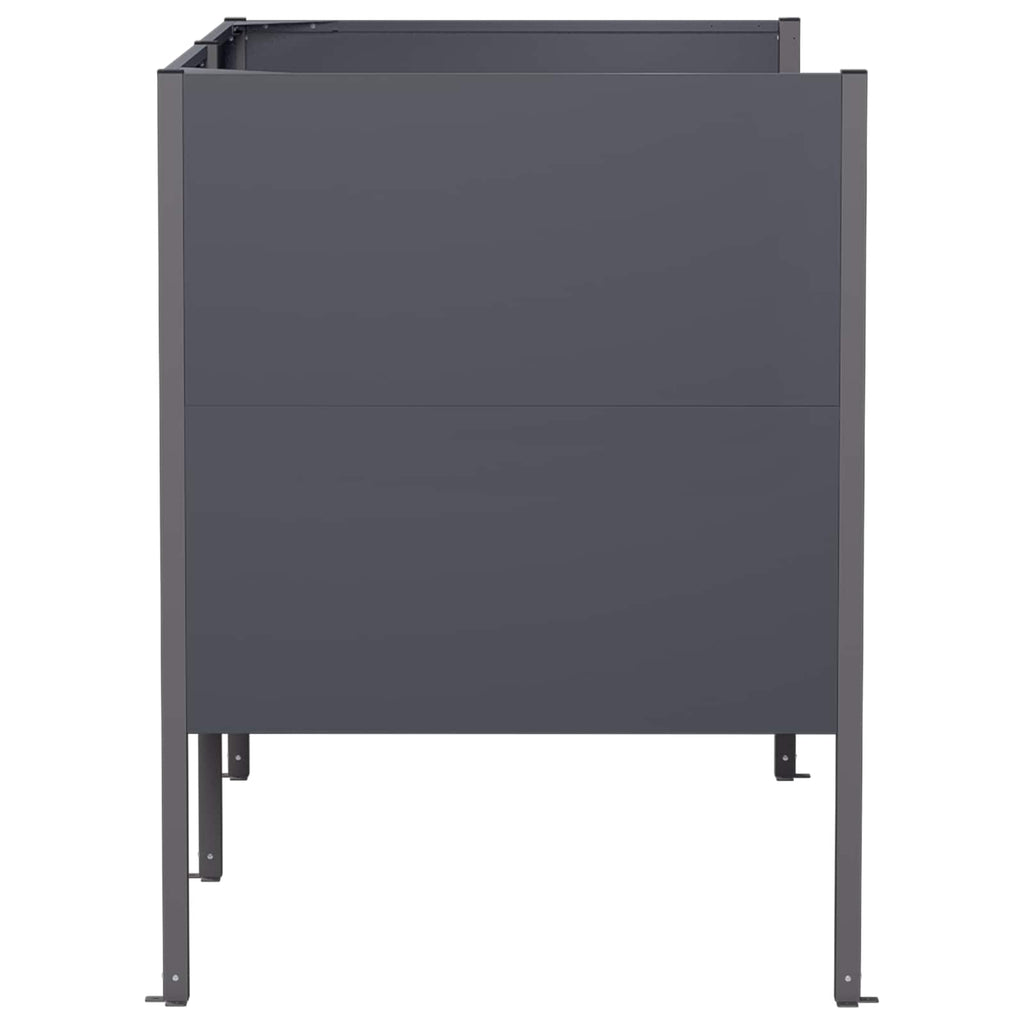 vidaXL Ekran na kosz na śmieci 167 x 85 x 113 cm Stal antracytowy
