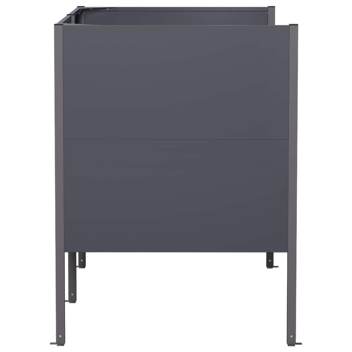 vidaXL Ekran na kosz na śmieci 167 x 85 x 113 cm Stal antracytowy