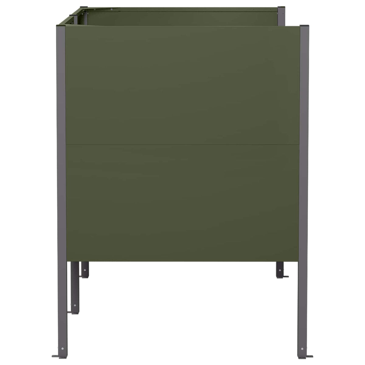 vidaXL Ekran na kosz na śmieci 167 x 85 x 113 cm Stal Oliwkowy zielony