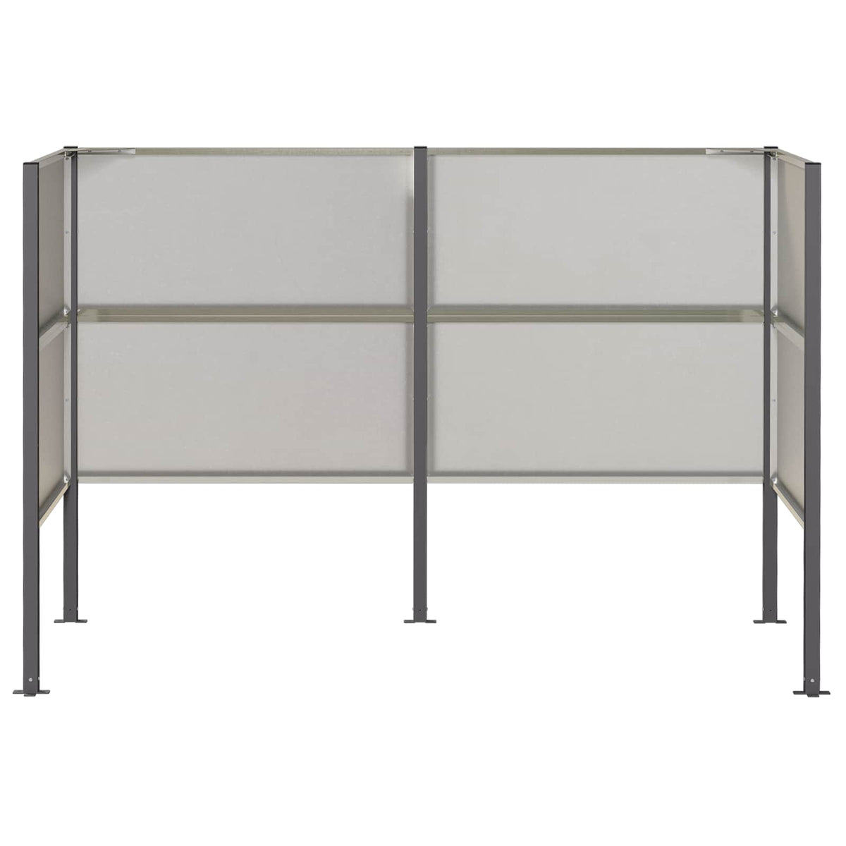 vidaXL Ekran na kosz na śmieci 167 x 85 x 113 cm Stal nierdzewna