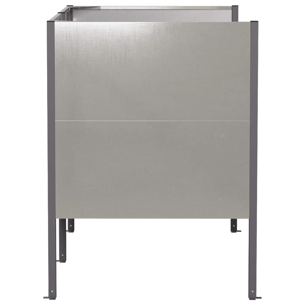 vidaXL Ekran na kosz na śmieci 167 x 85 x 113 cm Stal nierdzewna