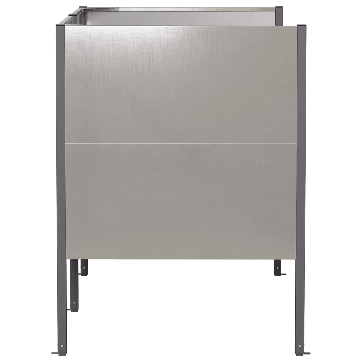 vidaXL Ekran na kosz na śmieci 167 x 85 x 113 cm Stal nierdzewna