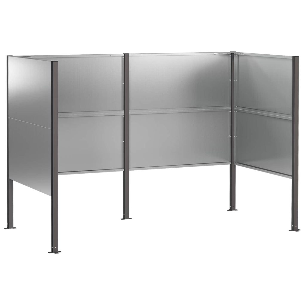 vidaXL Ekran na kosz na śmieci 167 x 85 x 113 cm Stal ocynkowana