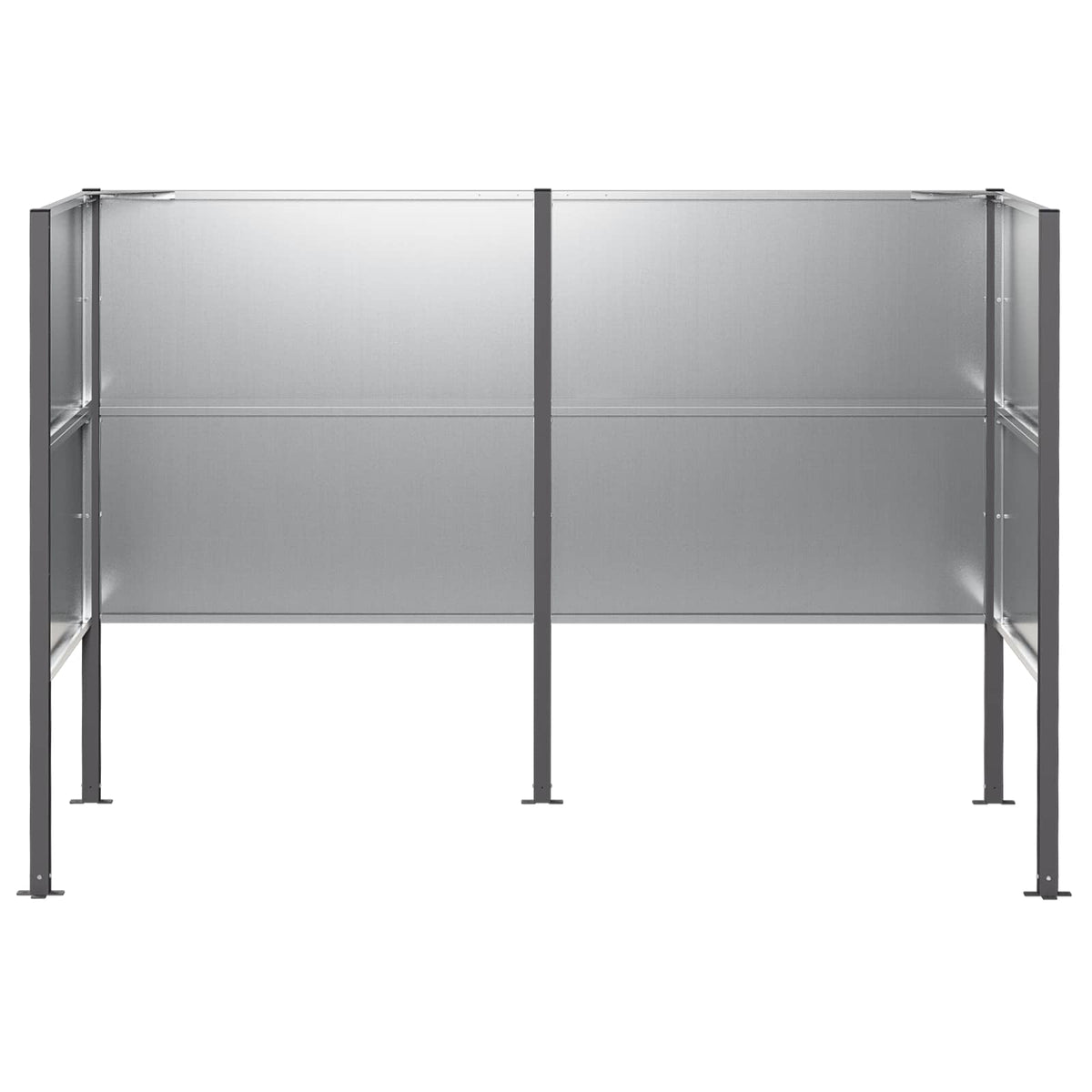 vidaXL Ekran na kosz na śmieci 167 x 85 x 113 cm Stal ocynkowana