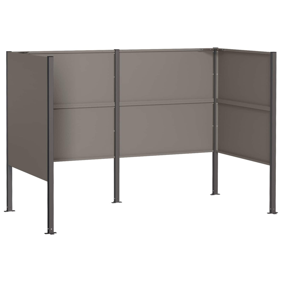 vidaXL Ekran na kosz na śmieci 167 x 85 x 113 cm Stal kortenowska
