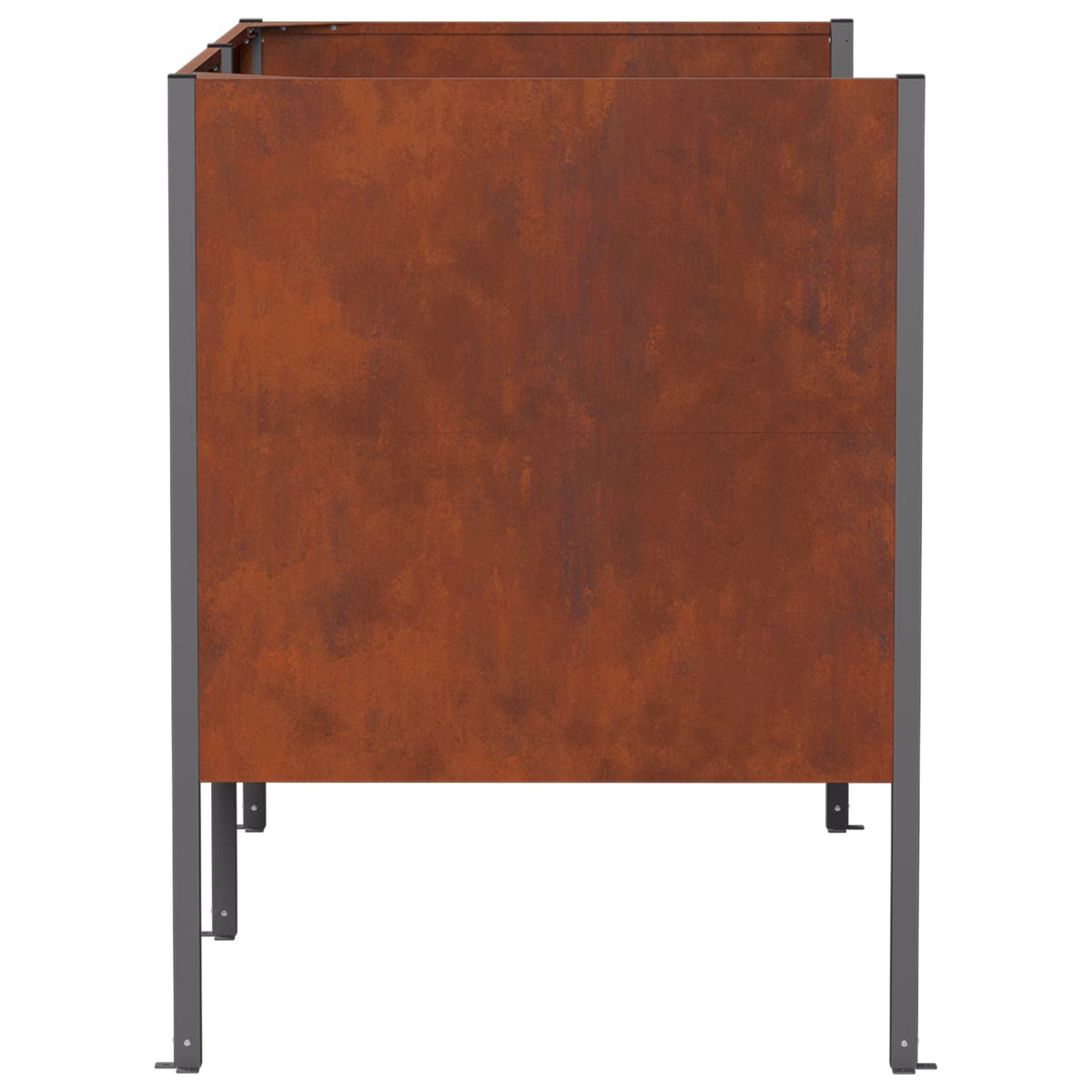 vidaXL Ekran na kosz na śmieci 167 x 85 x 113 cm Stal kortenowska