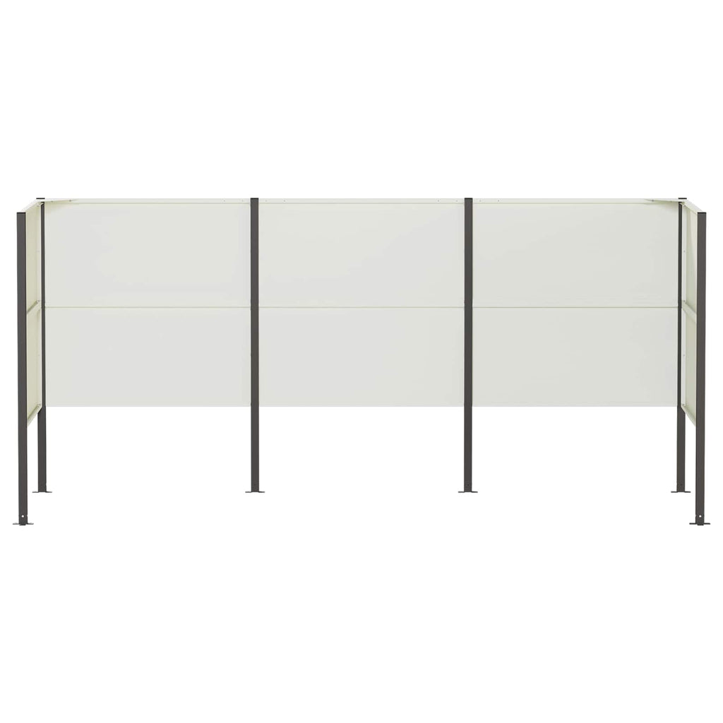 vidaXL Ekran na kosz na śmieci 249 x 85 x 113 cm Stal Biały