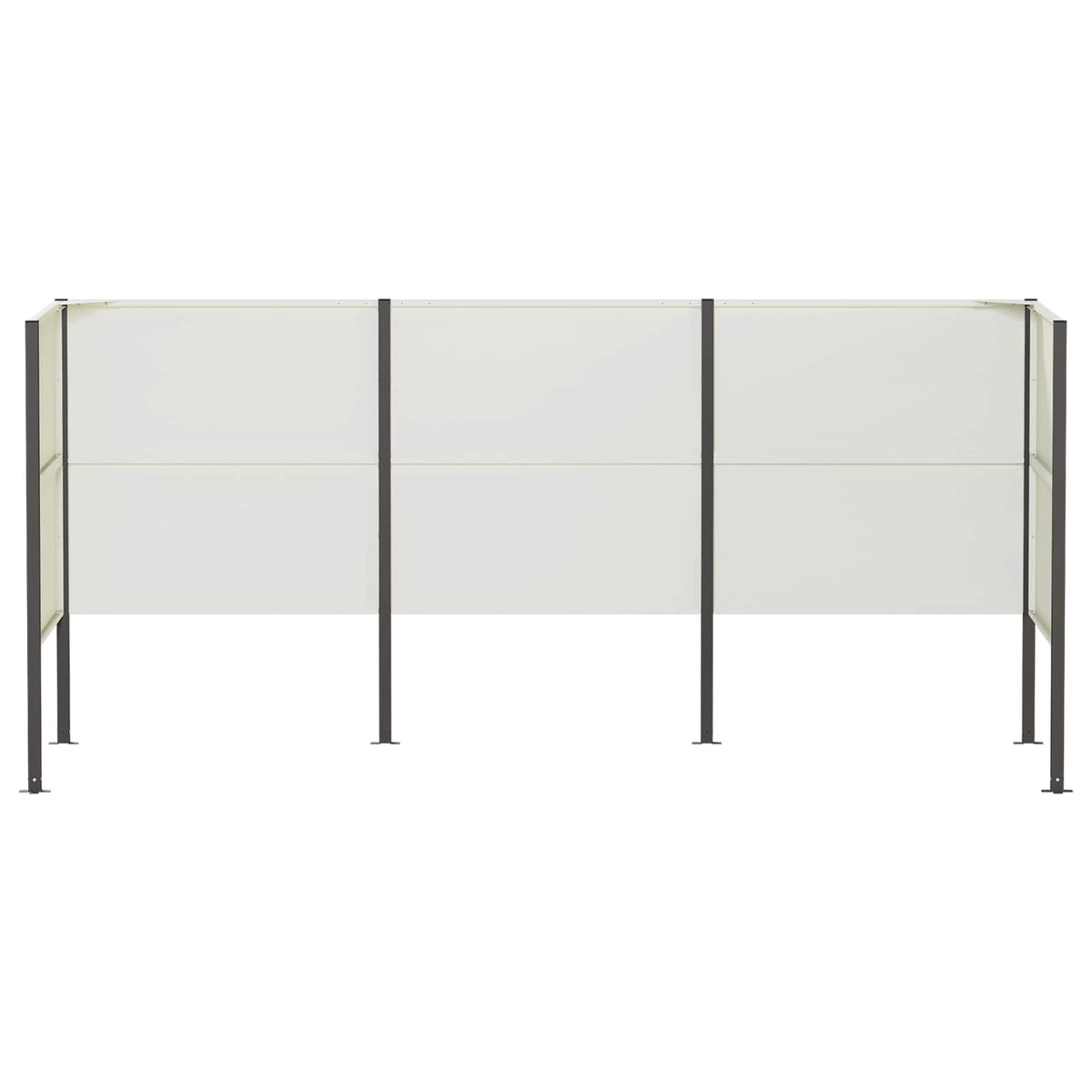 vidaXL Ekran na kosz na śmieci 249 x 85 x 113 cm Stal Biały