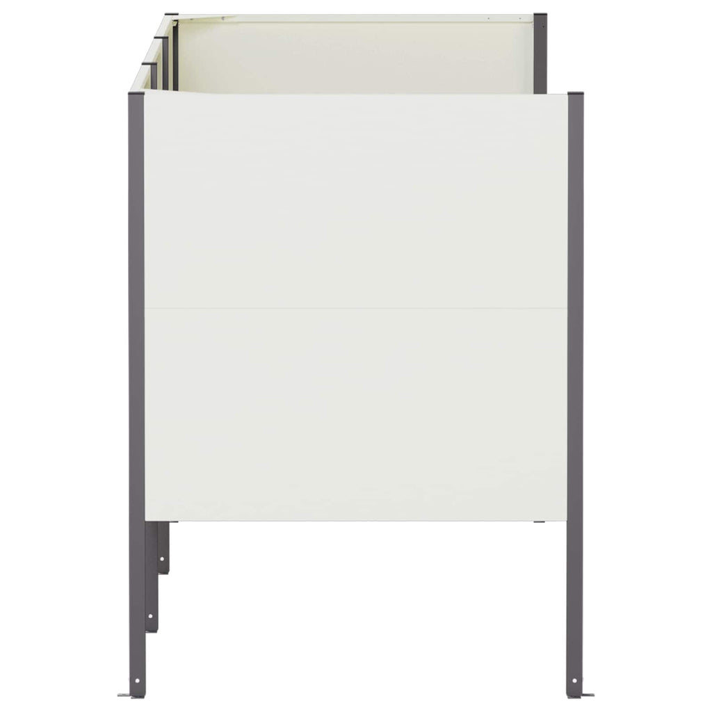 vidaXL Ekran na kosz na śmieci 249 x 85 x 113 cm Stal Biały