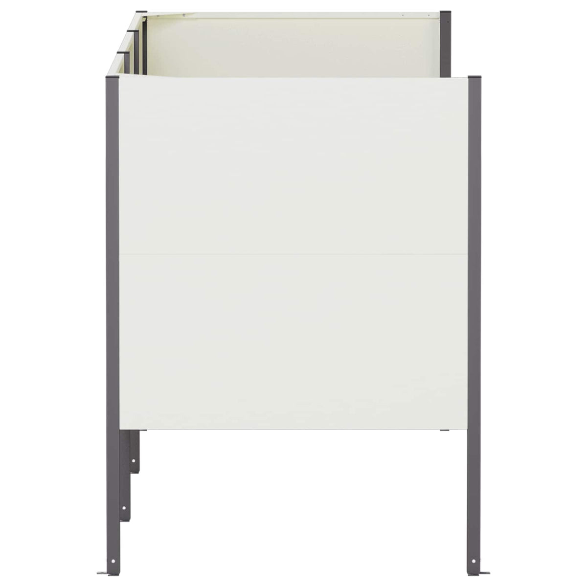vidaXL Ekran na kosz na śmieci 249 x 85 x 113 cm Stal Biały