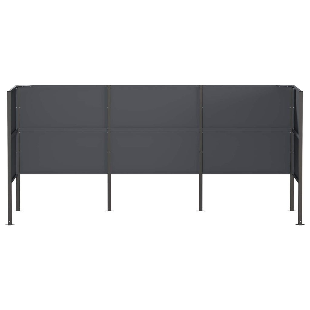 vidaXL Ekran na kosz na śmieci 249 x 85 x 113 cm Stal antracytowy