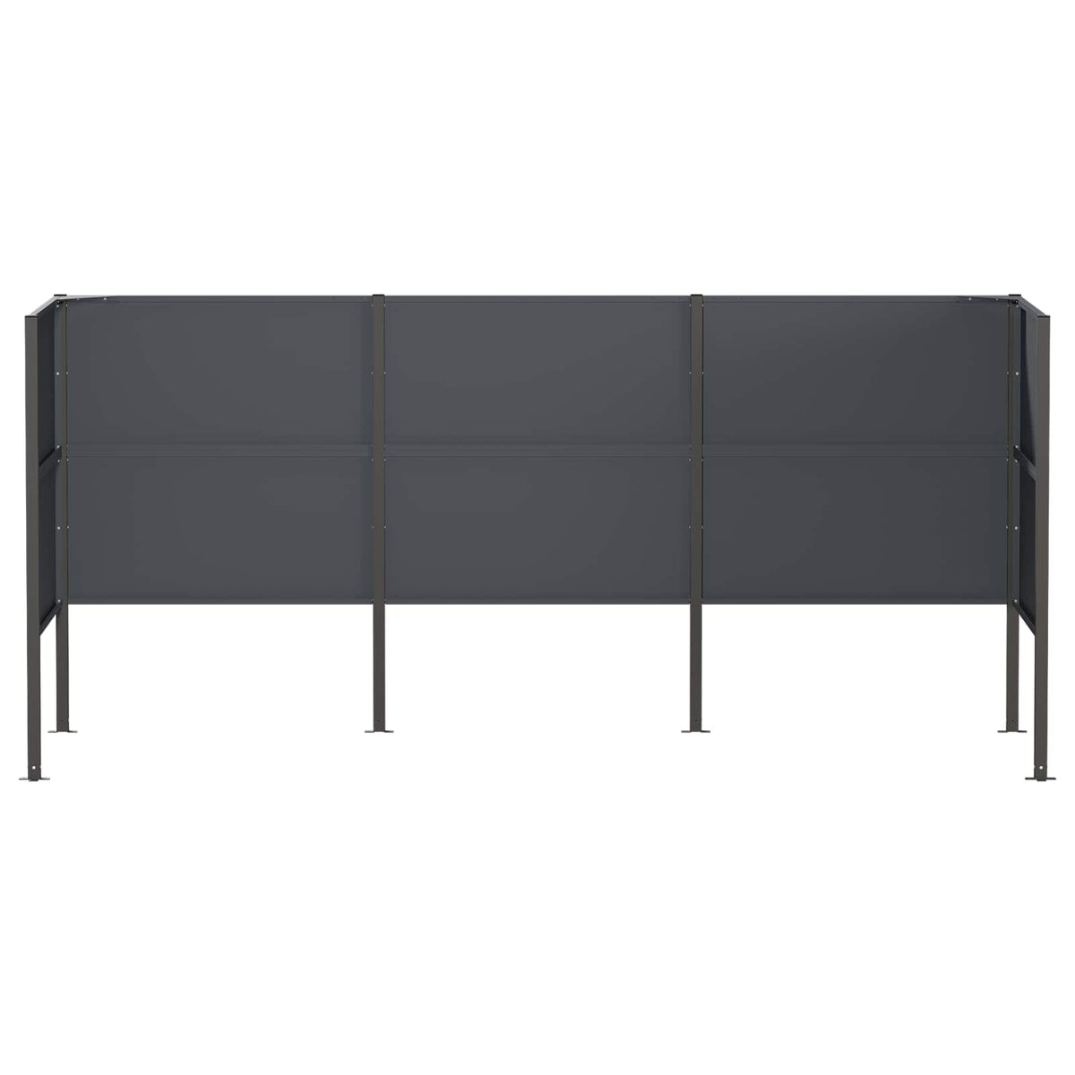 vidaXL Ekran na kosz na śmieci 249 x 85 x 113 cm Stal antracytowy